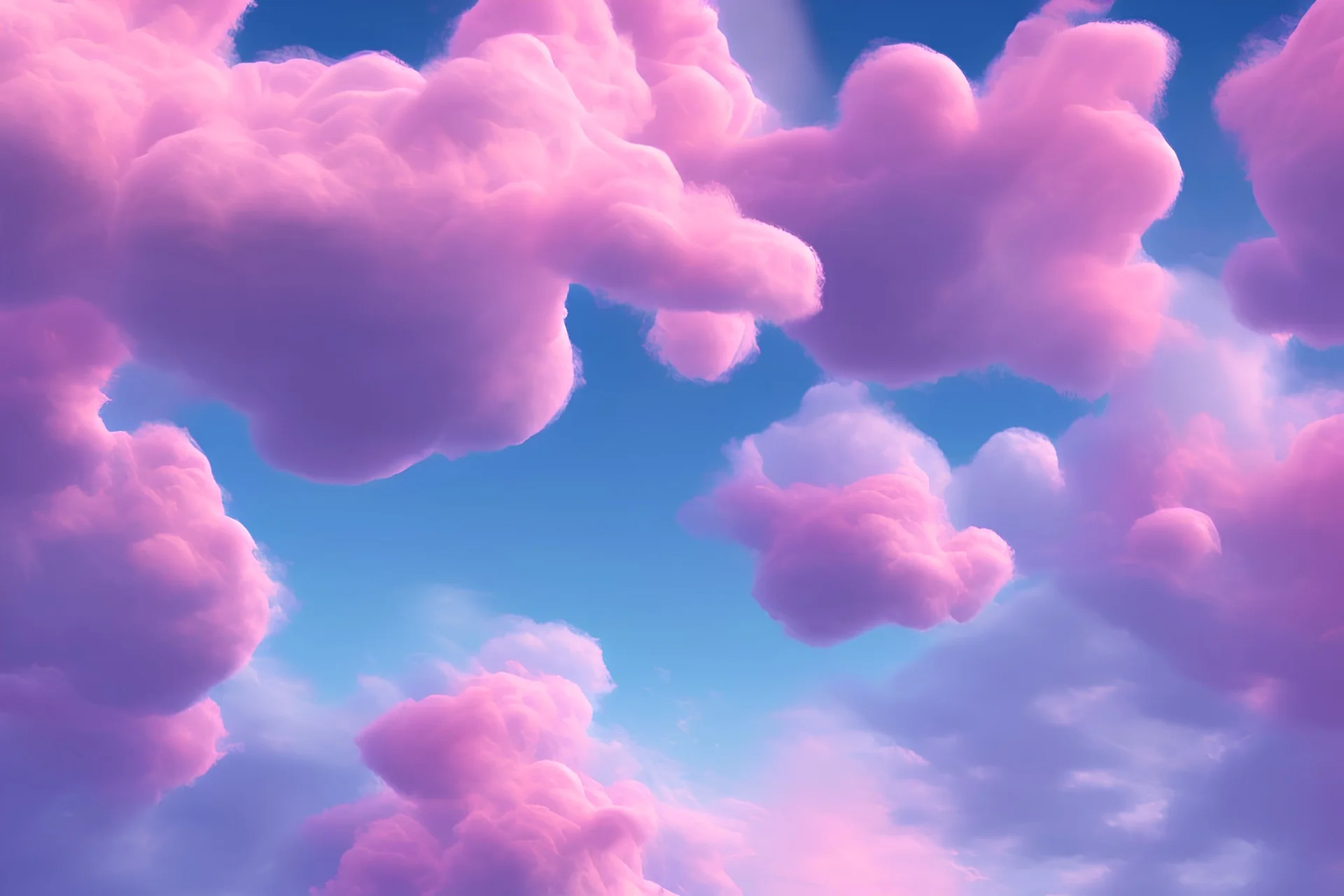 blue sky, pink cloud, insanely detailed, cotton candy, 16k resolution,