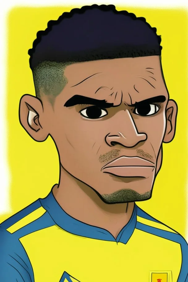 Luis Diaz Colombian football player ,cartoon 2d