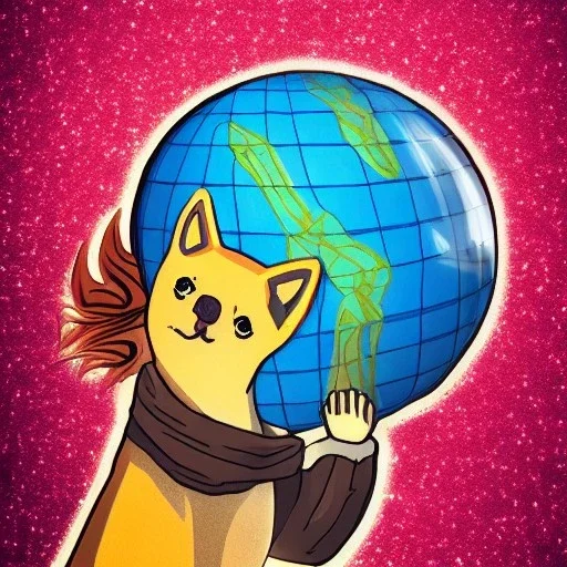 doge wizard geomancer holding disco globe