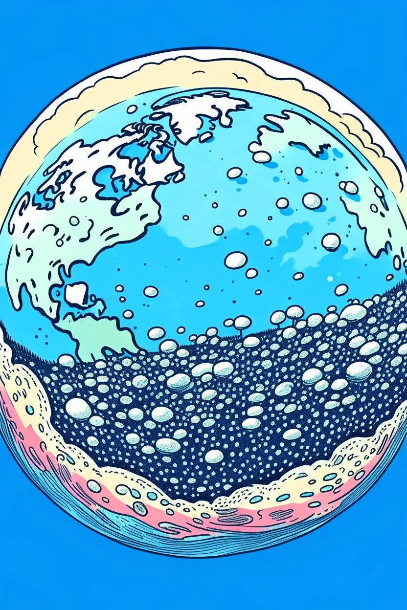 An illustration of the Earth covered in a giant bubble