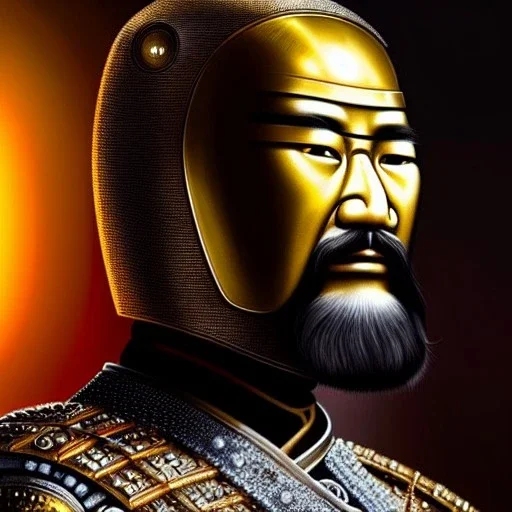 Ultra detailed fullbody Portrait in oil on canvas of Sun Tzu with armor,helmet,extremely detailed digital painting,ultrarealistic skin,intense stare, extremely detailed face, crystal clear eyes, mystical colors ,perfectly centered image, perfect composition, rim light, beautiful lighting,masterpiece ,8k, stunning scene, raytracing, anatomically correct, in the style of Simon Bisley and Ohrai Noriyoshi and robert e howard and Steve Jung and Wizyakuza and uncannyknack.