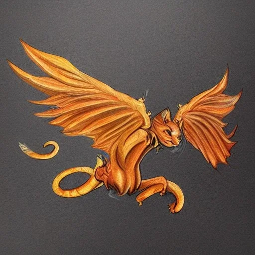 cat,wings,dragon