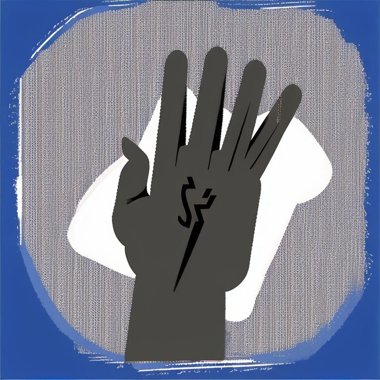 logo minimal with hand thumb up in the style of Mikhail Baljasnij russian propaganda