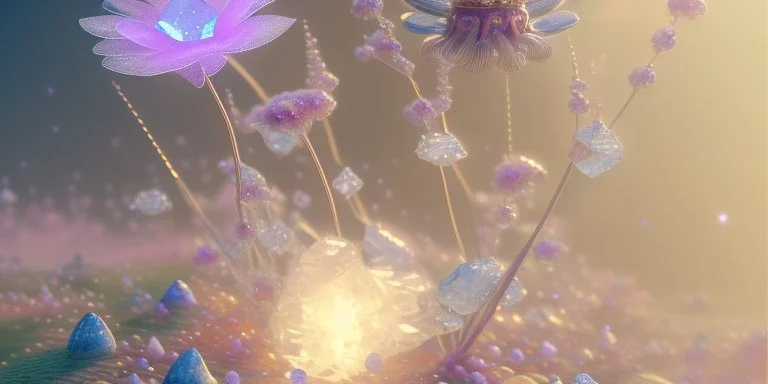 crystal subtle flower in a galactic ambiance beautiful fairy, transparent, delicate colors, in the foreground, full of details, smooth，soft light atmosphere, light effect，vaporwave colorful, concept art, smooth, extremely sharp detail, finely tuned detail, ultra high definition, 8 k, unreal engine 5, ultra sharp focus