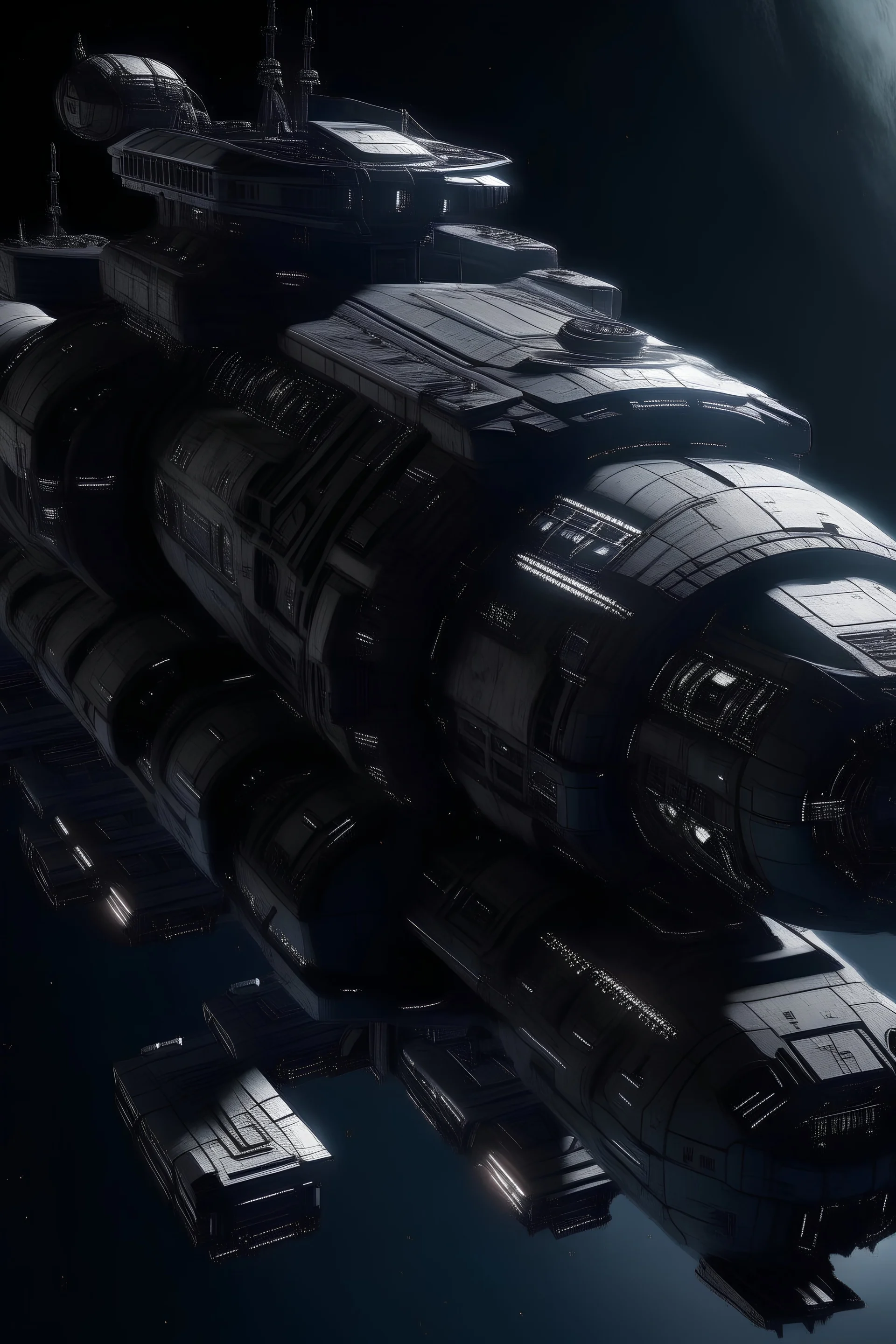 picture of rocinante space ship from the expanse tv show