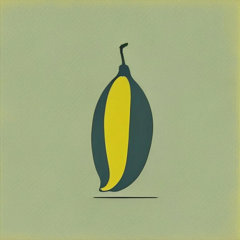 minimalistic banana in the style of hokusai