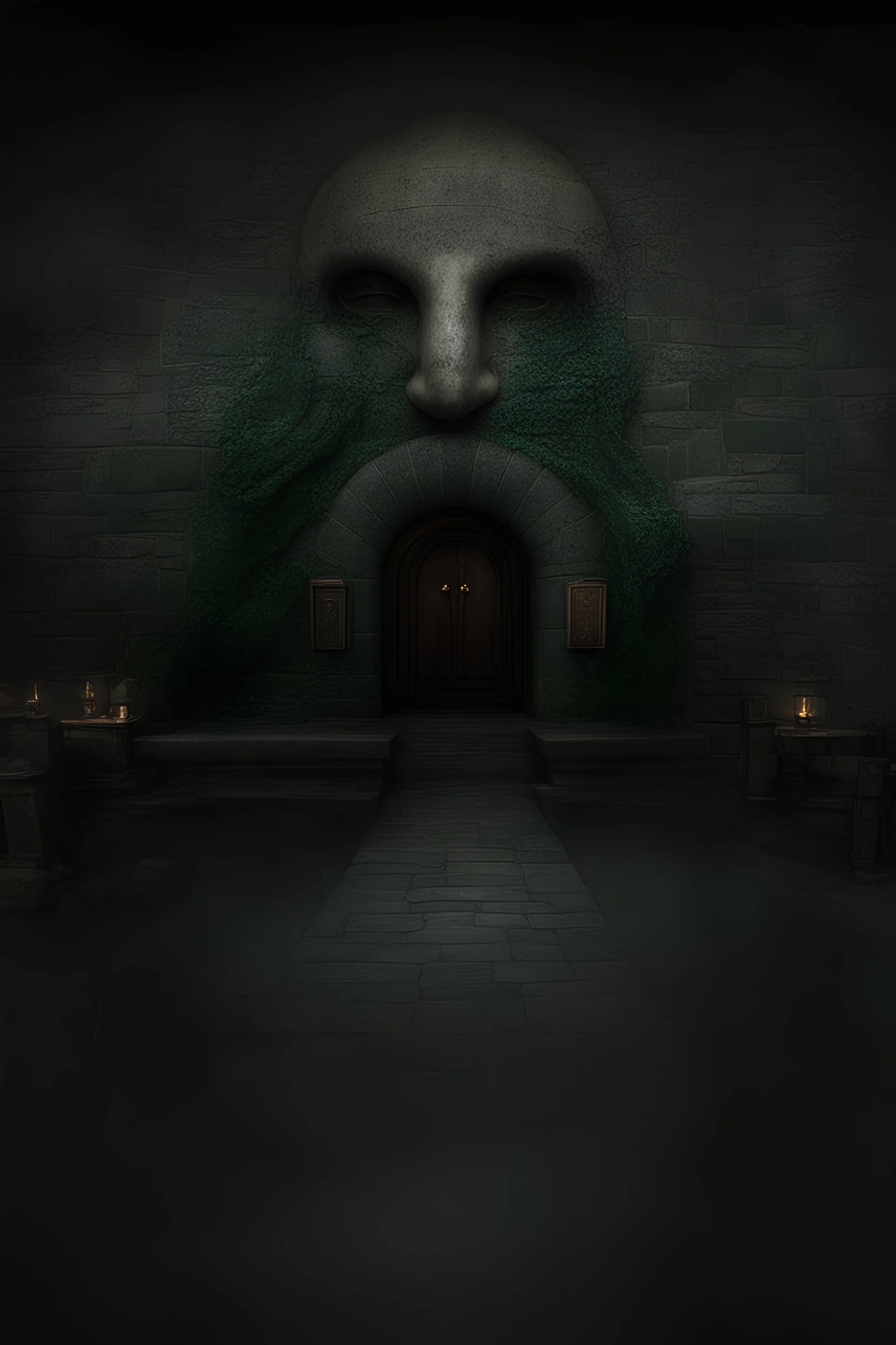 entrance to the secret room of the Slytherin faculty