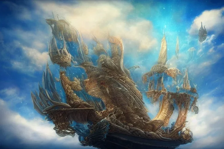 Fantasy sky ship