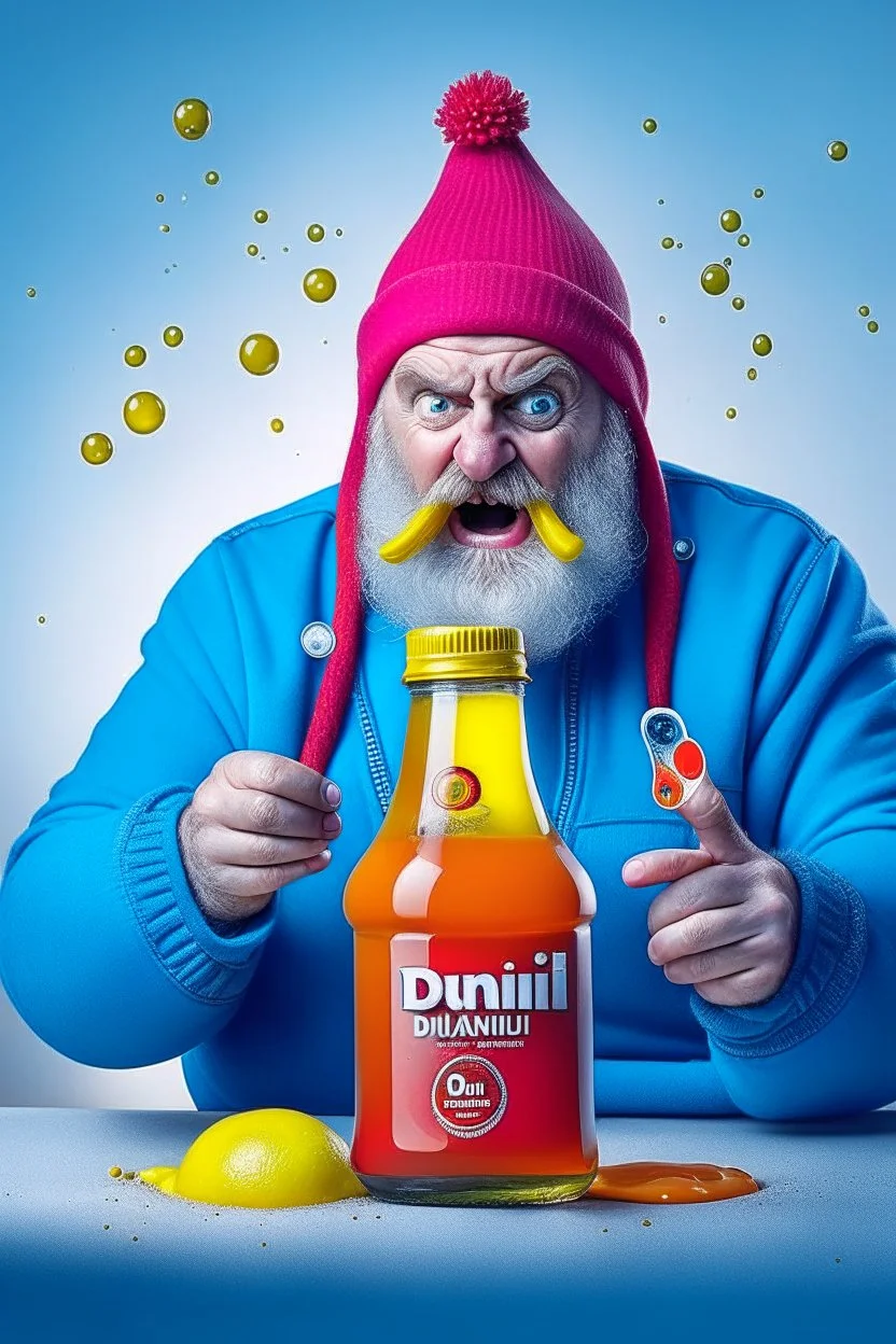 brand campaign for a new drink with orange and chili flavour with drunk dwarf high resolution