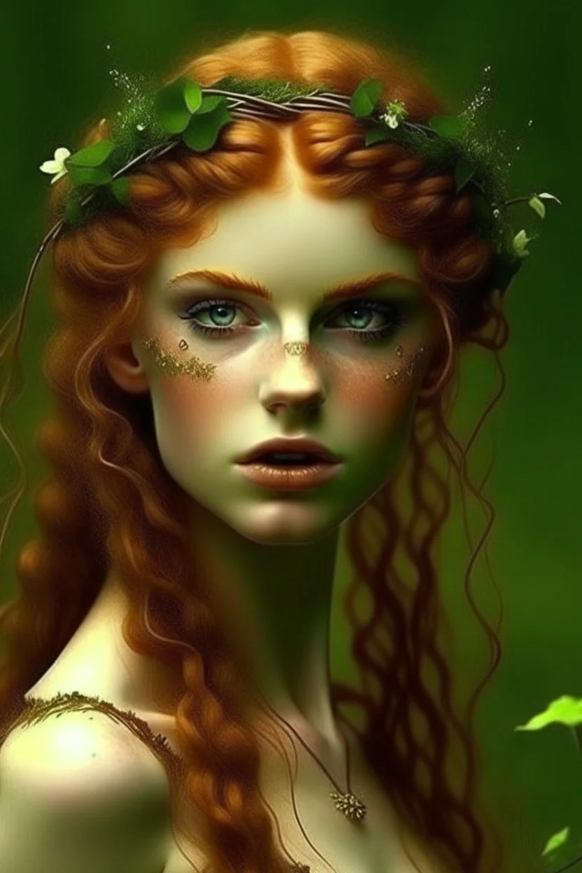 pretty girl, aged 19, ginger, faun, satyr, fantasy, attractive, narnia