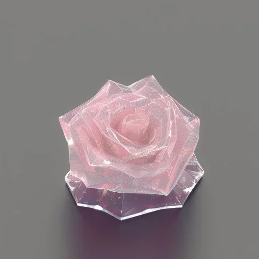 transparent multicolor crystal rose