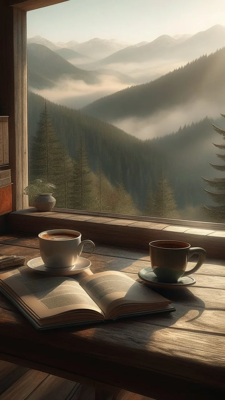 Design for lovers of books, coffee, and a stunning landscape