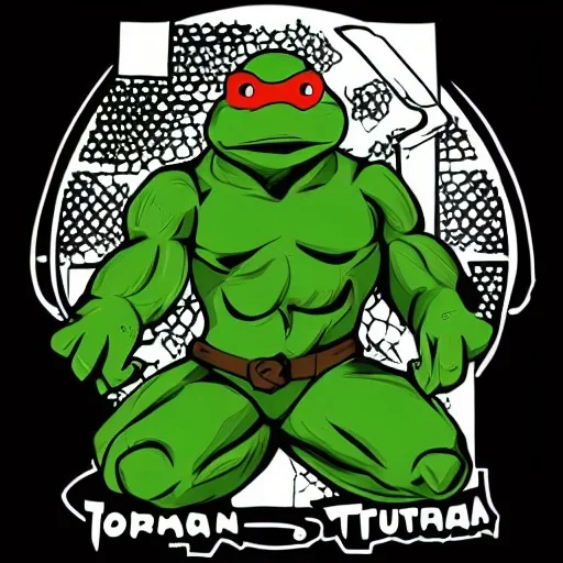 Frogman that resembles teenage mutant ninja turtles