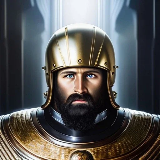 Ultra detailed fullbody Portrait in oil on canvas of Alaric the Visigoth with armor,helmet,extremely detailed digital painting,ultrarealistic skin,intense stare, extremely detailed face, crystal clear eyes, mystical colors ,perfectly centered image, perfect composition, rim light, beautiful lighting,masterpiece ,8k, stunning scene, raytracing, anatomically correct, in the style of Simon Bisley and Ohrai Noriyoshi and robert e howard and Steve Jung and Wizyakuza and uncannyknack.