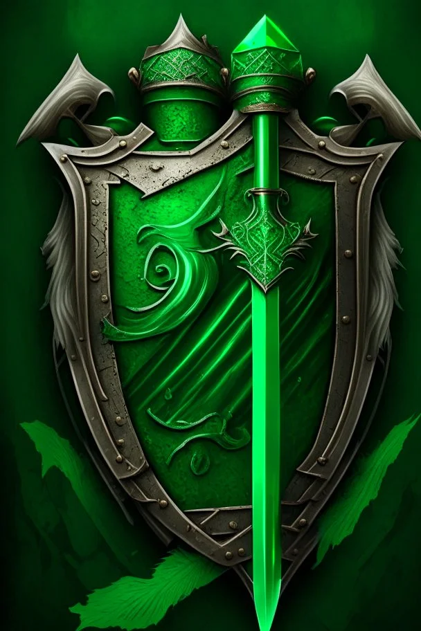 The crest for the Emerald Alliance is a green emerald with a sword piercing through it. This would represent the city of Emerald Bay and the adventurers who helped protect it.