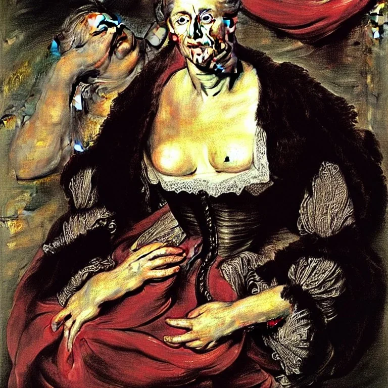 SPREADEAGLED WOMAN BY RUBENS