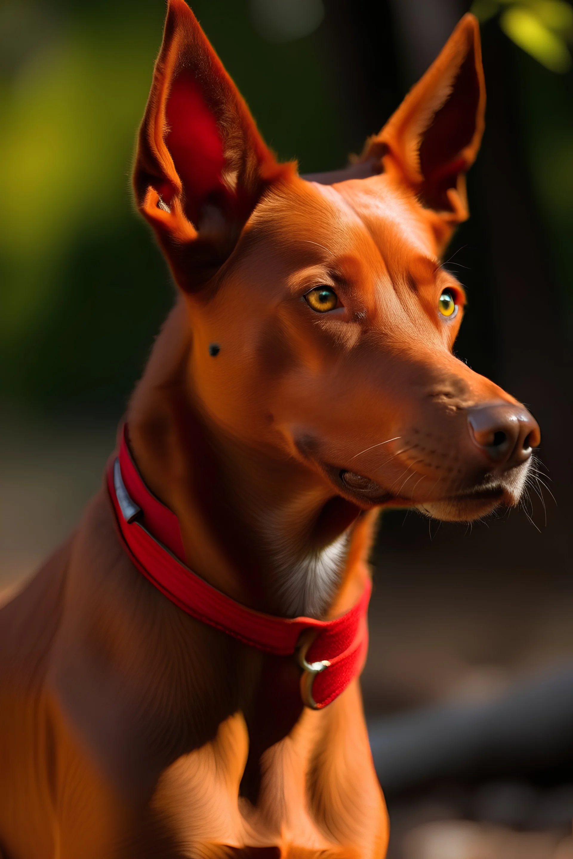 a red dog