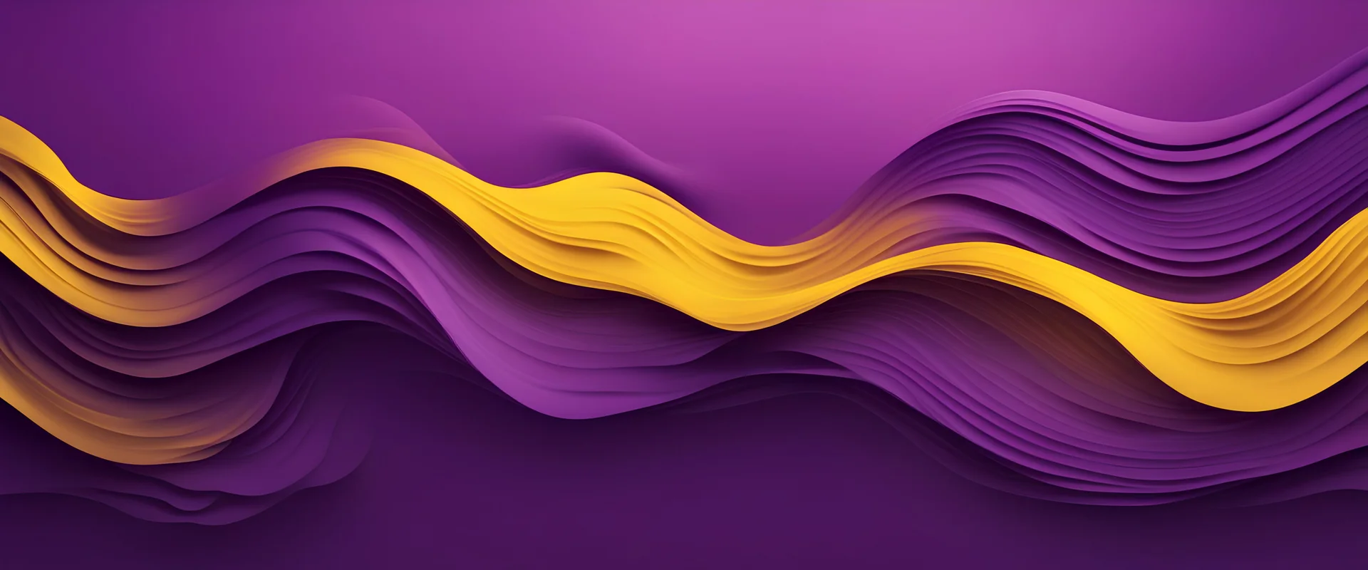 Yellow purple vibrant grainy banner background abstract color flow wave dark noise texture cover poster design copy space