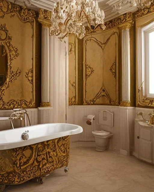 A baroque bathroom