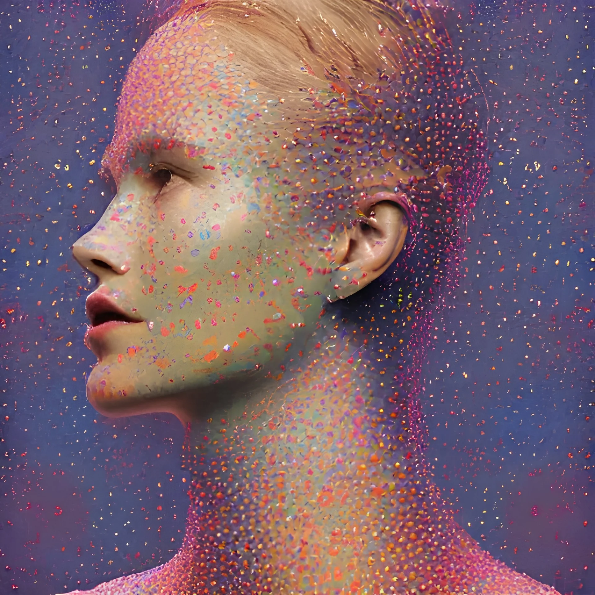 paper collage, Kodak Portra 400, highly detailed, britt marling style 3/4 , fine art portrait photography, face and body merging with luminescent jellyfishes filaments, symbolic metamorphosis complex 3d render , 150 mm lens, bust with intricate filaments details, elegant, hyper realistic, ultra detailed, octane render, underwater soft colours, emotionally evoking, head in focus, fantasy, elegant, soft light, volumetric lighting, highly detailed, 8K, soft light, volumetric lighting, Refined