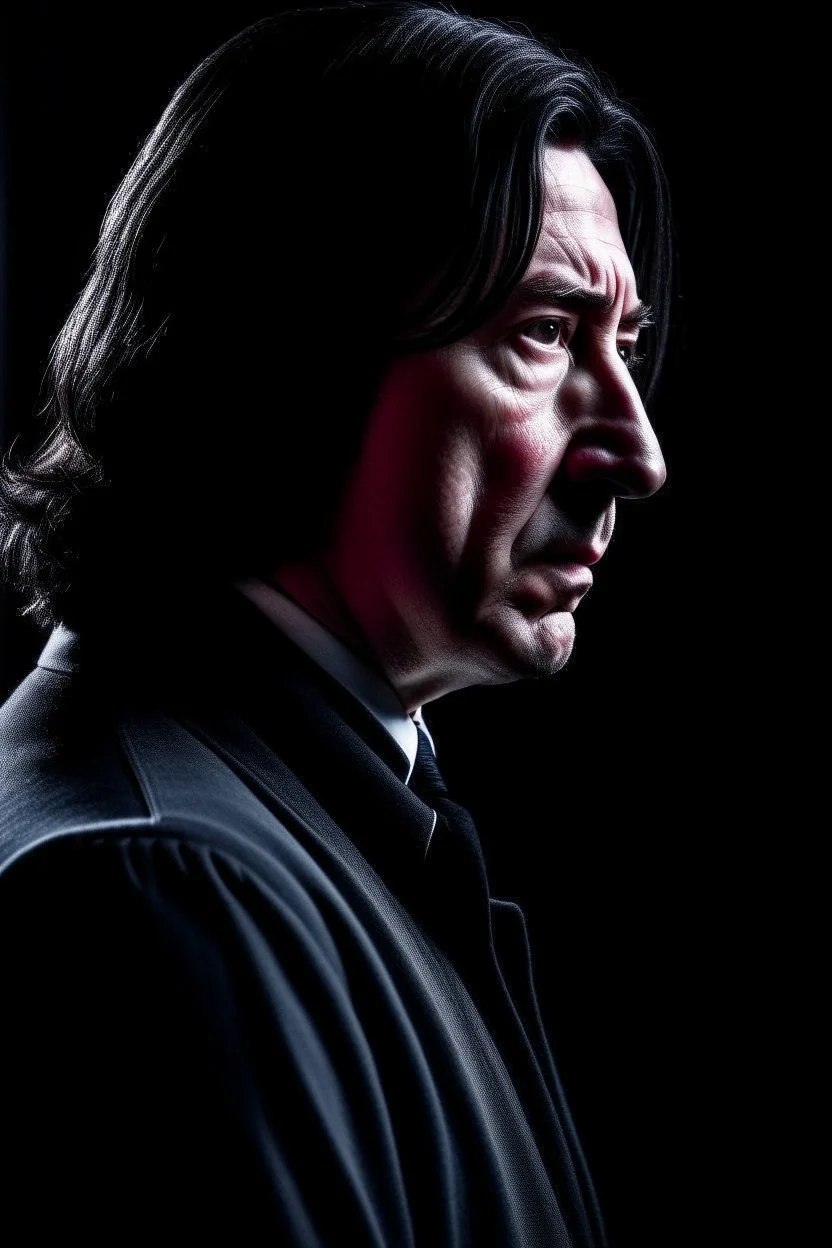 I want a back-of-the-phone photo of Professor Snape that 's beautiful , high quality , and scary .