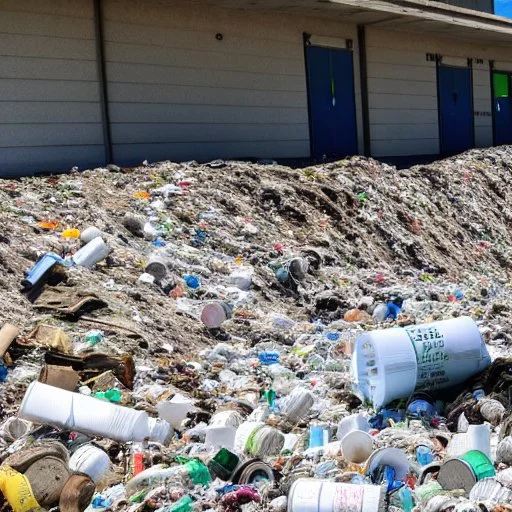 A photo of a landfill or waste disposal site to represent the issue of non-recyclable filters.