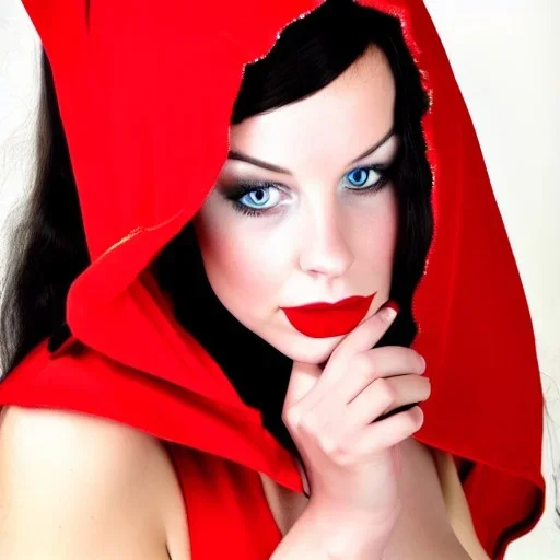 sultry, big buxomed red riding hood