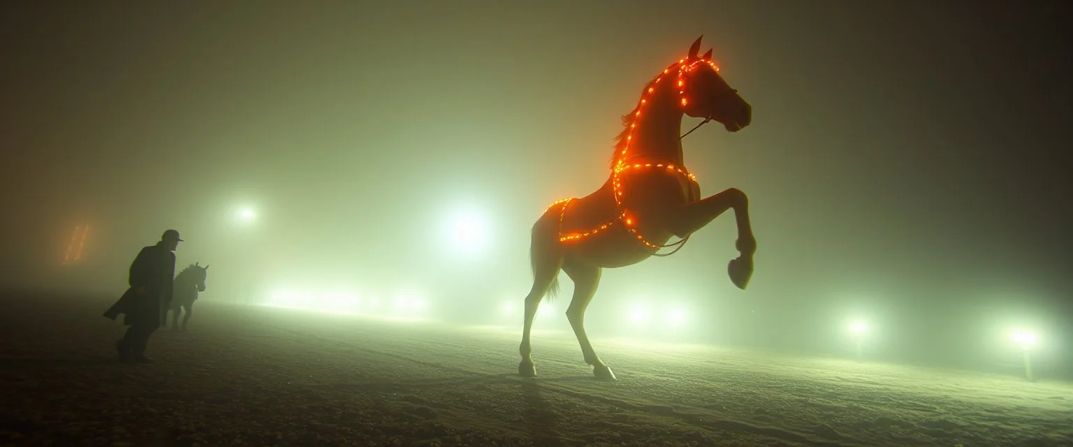 John Atkinson Grimshaw the longest clown horse, pinhole cam