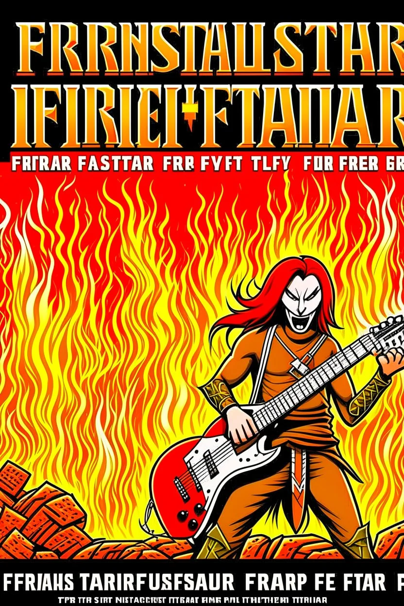 Banner for the Facebook page of a metal radio show called firestater.