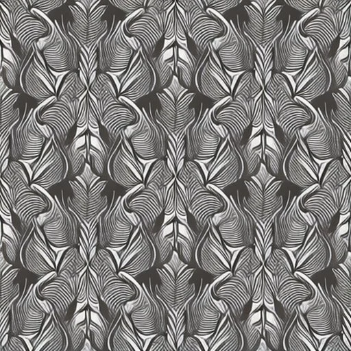 black and white banana leafs wallpaper pattern in vector lines