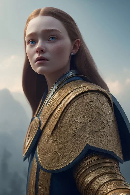 a highly detailed epic cinematic concept art CG render digital painting artwork: Sadie Sink. By Greg Rutkowski, Ilya Kuvshinov, WLOP, Stanley Artgerm Lau, Ruan Jia and Fenghua Zhong, trending on ArtStation, subtle muted cinematic colors, made in Maya, Blender and Photoshop, octane render, excellent composition, cinematic atmosphere, dynamic dramatic cinematic lighting, precise correct anatomy, aesthetic, very inspirational, arthouse