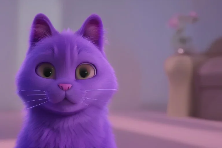 a purple cat