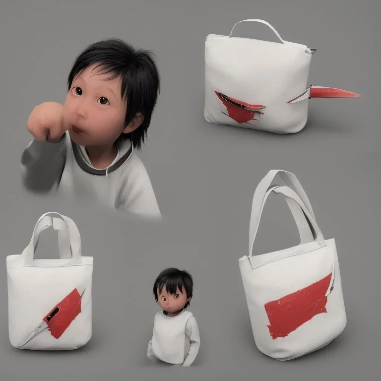 Children's bag, violence knife