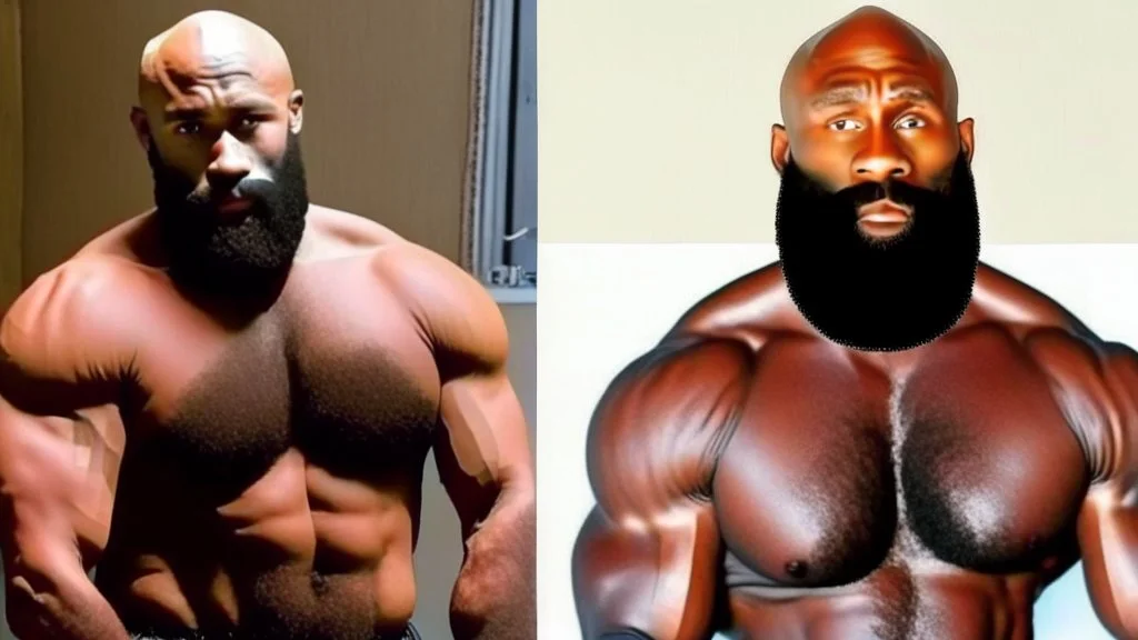 ronnie the black russian wants bald british guy with shadowed beard's ass