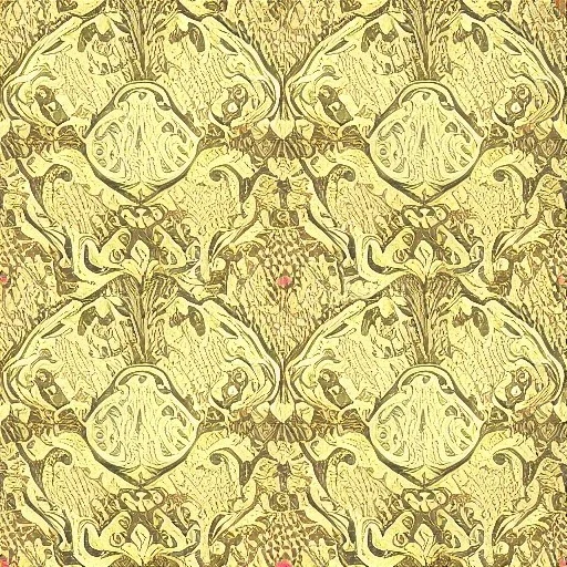 Medieval style wallpaper, letter "M", seamless, colored with gold crown