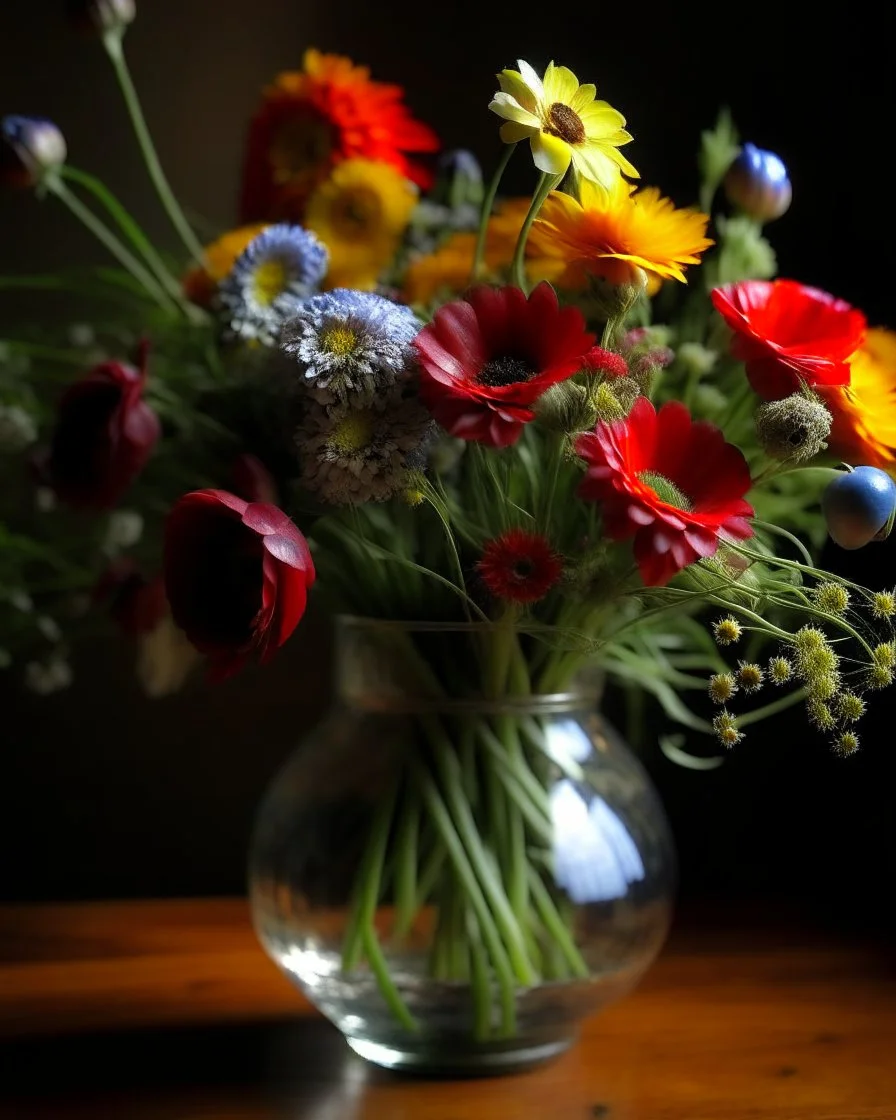 wold flowers in a vase