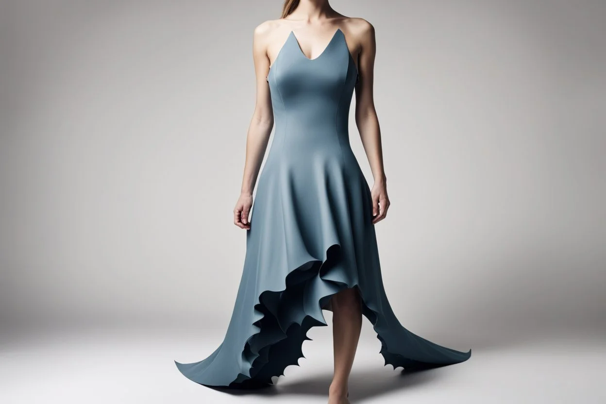 наряд платье что напоминает акулу