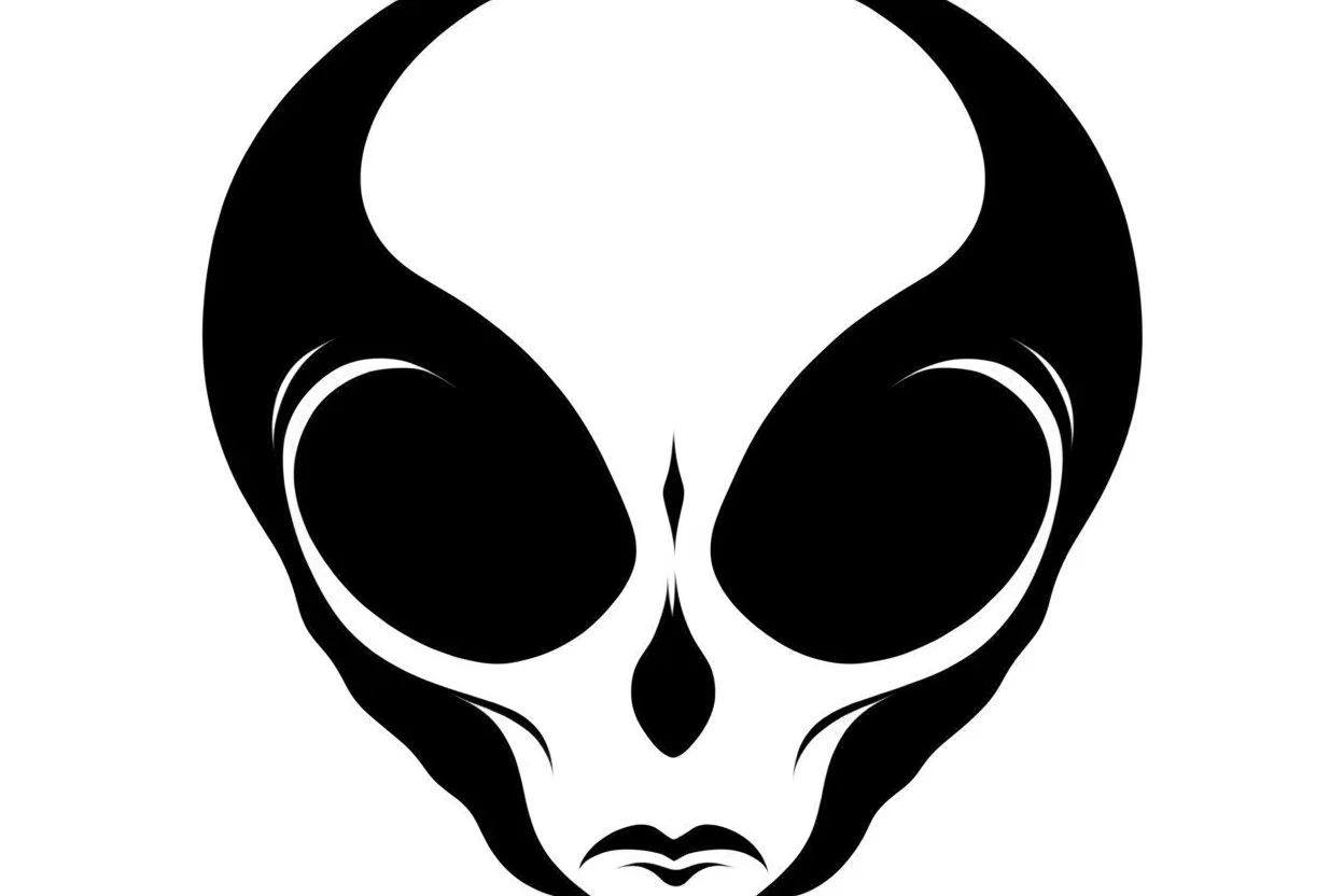 alien head clip art stencil