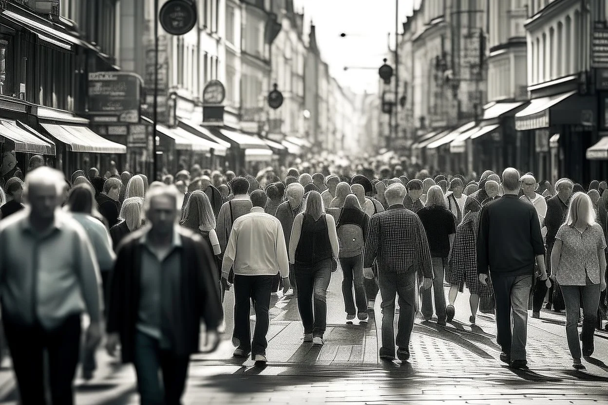 personas en la calle