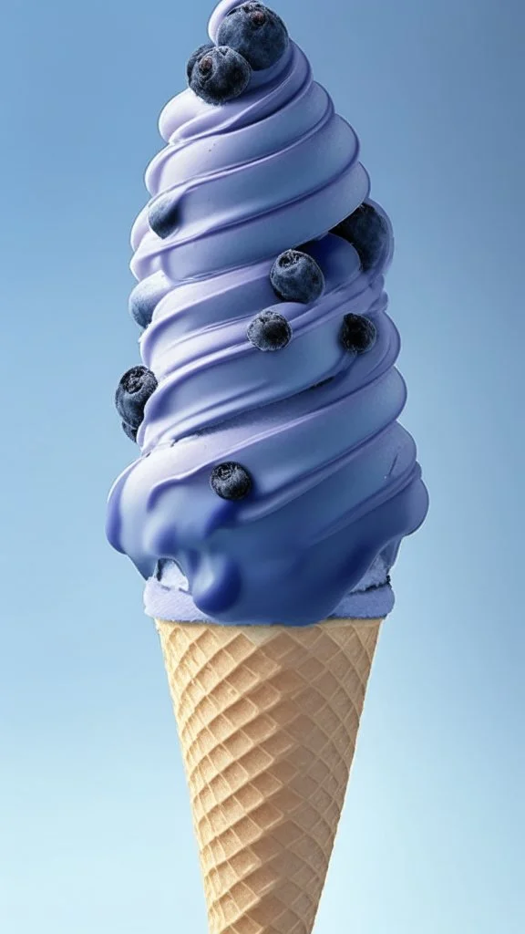 Blueberry Ice cream cone