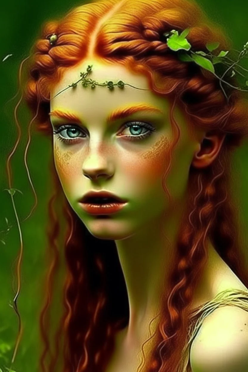 pretty girl, aged 19, ginger, faun, satyr, fantasy, attractive, narnia