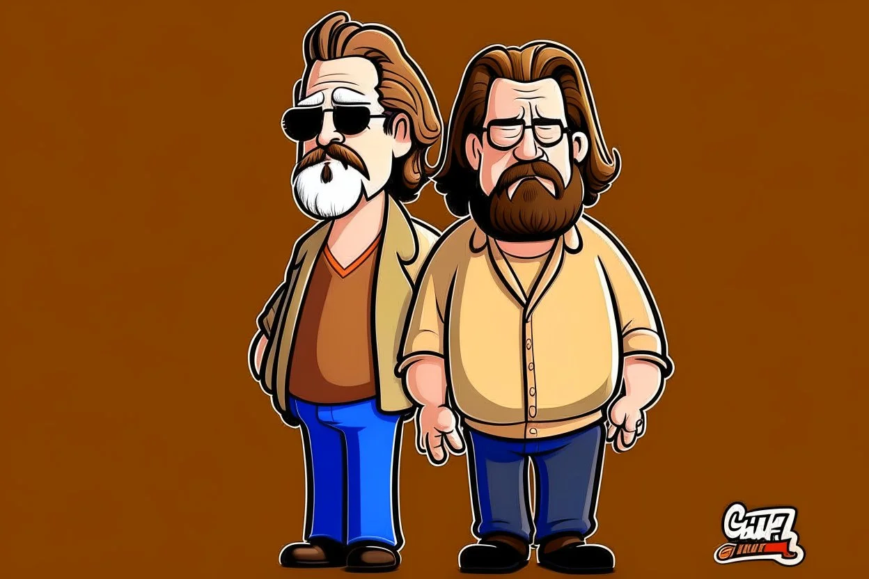 The big lebowski and walter cartoon | @EvilGege