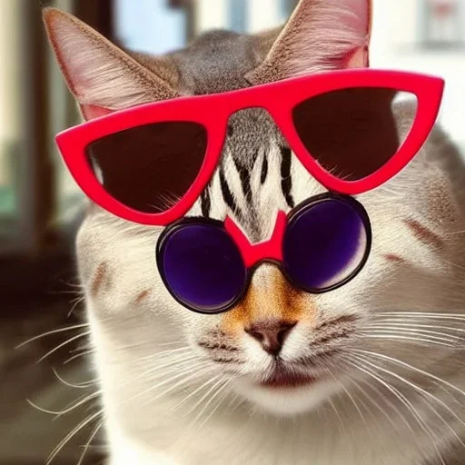 Gangster cat in sunglasses