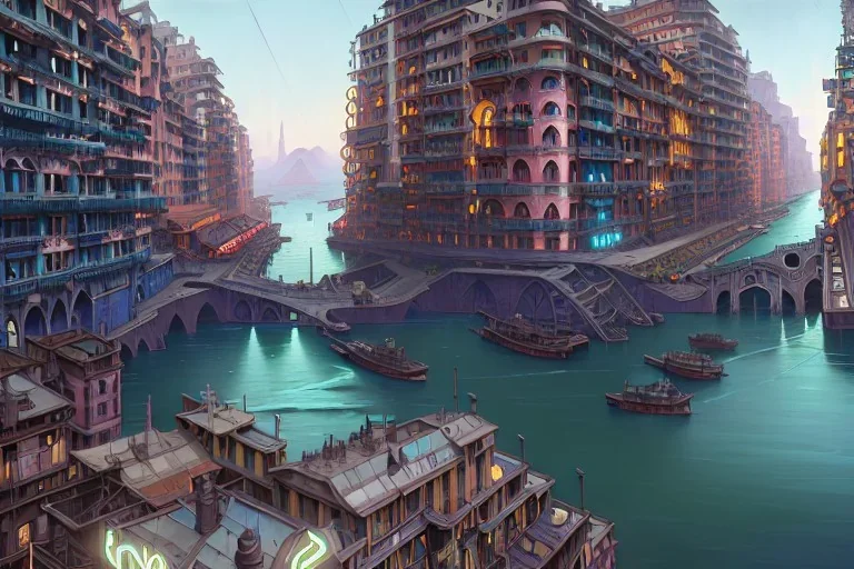 close up train+Elevated train+riomaggiore corner building+Italian colourful sea village +alphonse mucha, greg rutkowski,matte painting, cryengine, hyper detailed, felix kelly, fantasy art, seb mckinnon