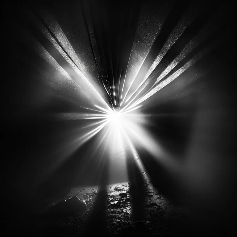 dark night with light rays