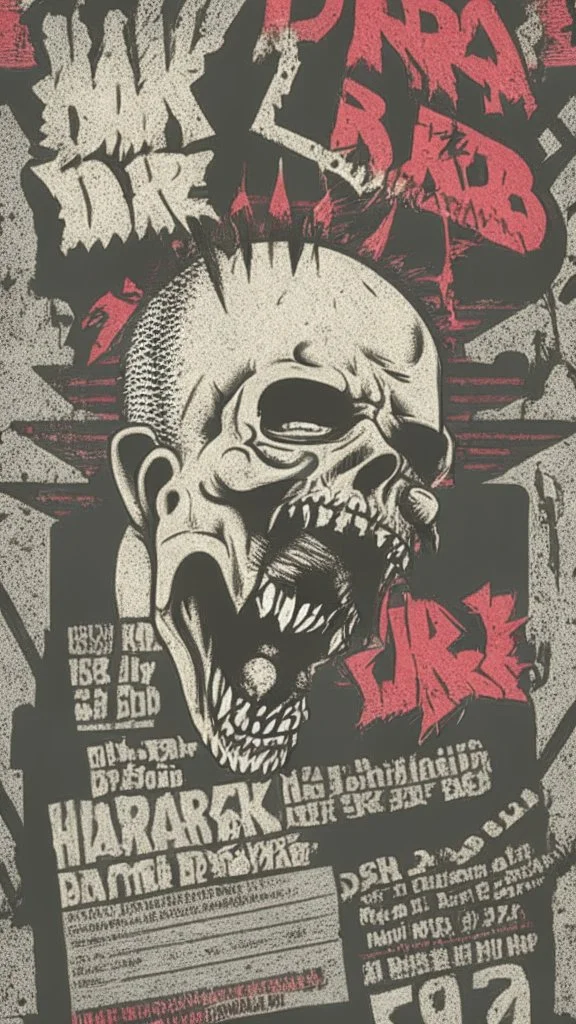 old school hardcore punk flyer