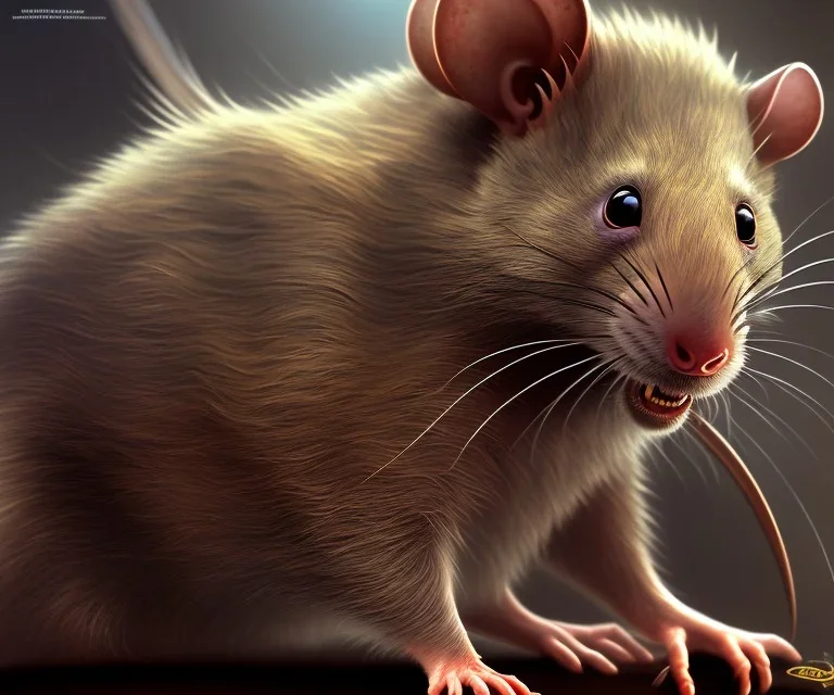 Back lit photo of a pirate rat, detailed, photo realistic, cinematic, by drew struzan