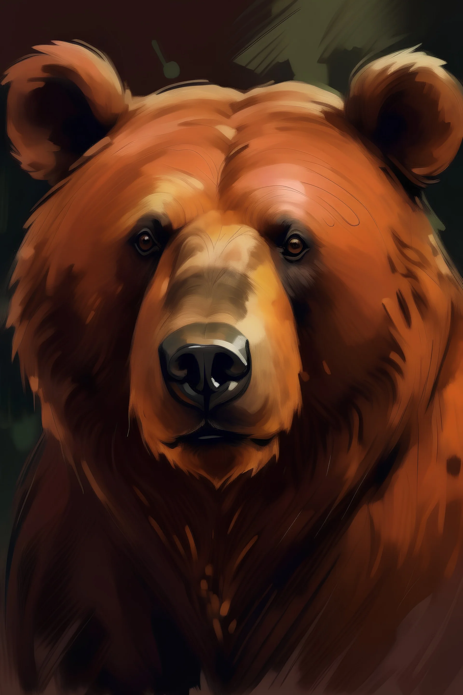 a painting of a bear in the style of HuskMitNavn