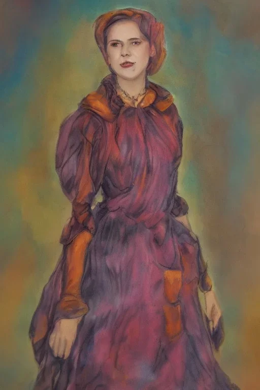 Portrait lady, full body shot, full-color medium shot, WitchyAcademia