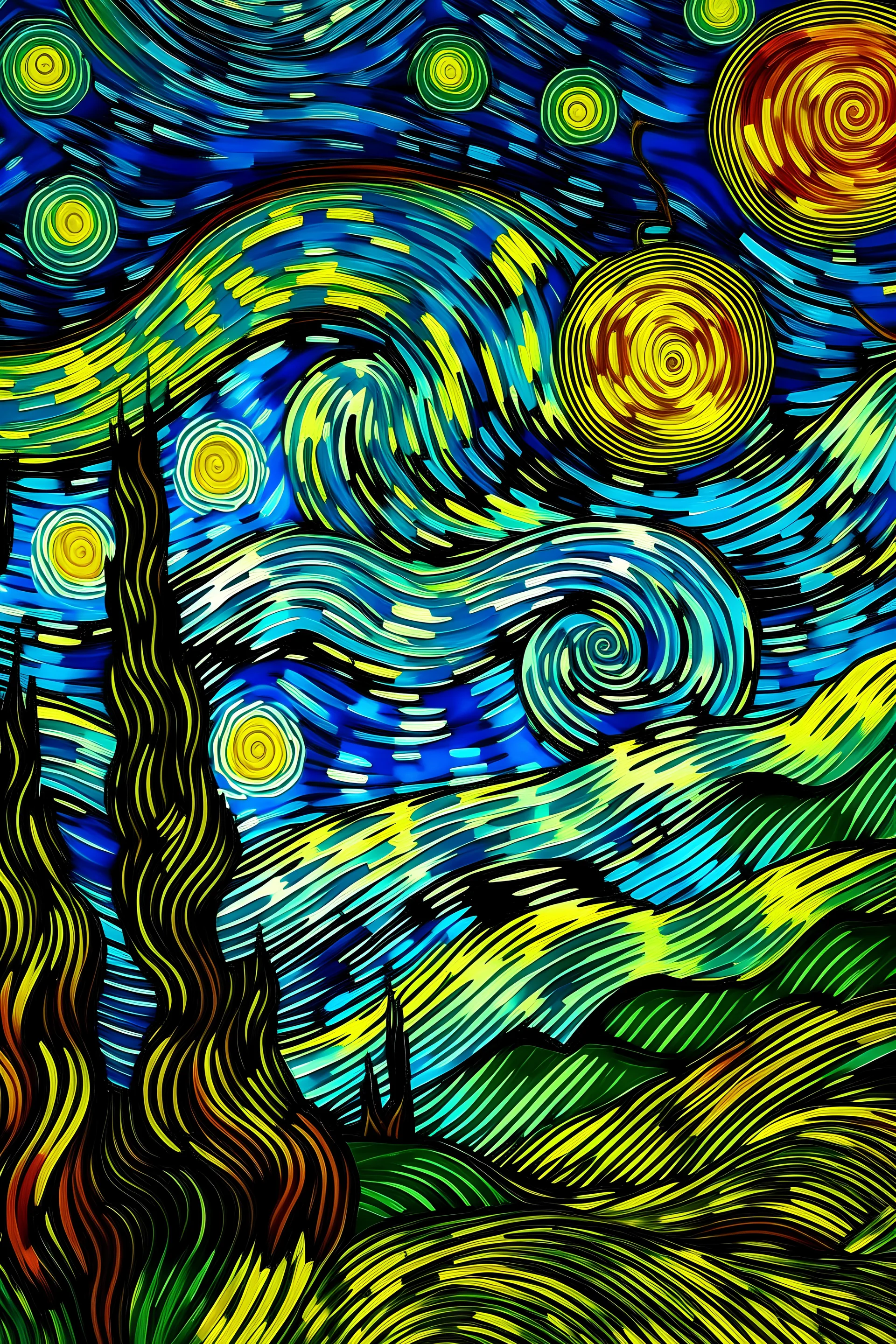 represents two flows: they have the same average flow, but different turbulent intensity. use as reference The Starry Night by van gogh